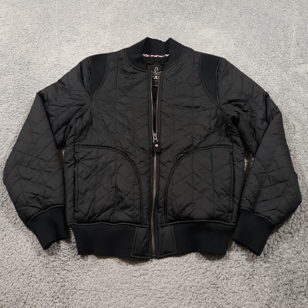 Prana Jacket Womens XS Full Zip Outdoor Fleece Lined Bomber Black